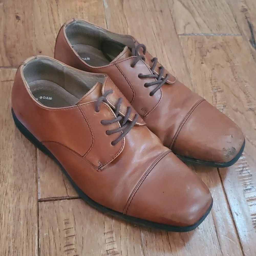 Florsheim brown leather oxford lace up loafers